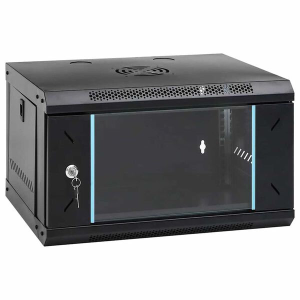 vidaXL Võrgu kapp ladustamisega Must 53 x 45 x 30 cm Teras