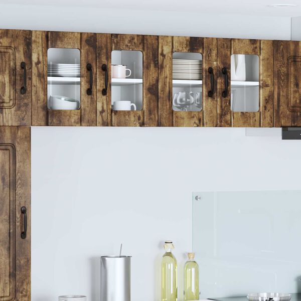 vidaXL K&ouml;&ouml;gikapp 2 pcs Suitsetatud tamm 60 x 31 x 40 cm Tehispuit