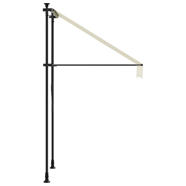 vidaXL sissetõmmatav varikatus, kreemjas, 150x150 cm, kangas/teras