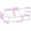 vidaXL Diivan 2 pcs Helehall &Uuml;ldm&otilde;&otilde;tmed: 245 x 82 x 80 cm (L x S x K)