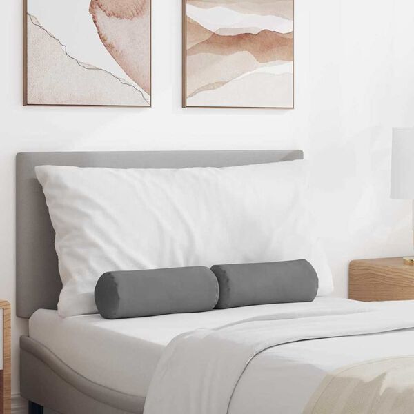 vidaXL Padjad 2 pcs Tumehall &Oslash; 15 x 40 cm Mikrofiber kangas