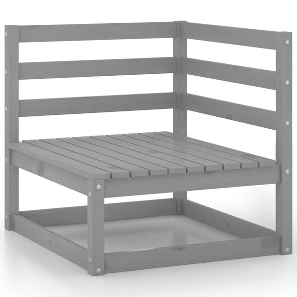 vidaXL 10-osaline aiamööbli komplekt, hall, männipuit