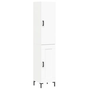 vidaXL k&otilde;rge kapp, valge , 34,5x34x180 cm, tehispuit