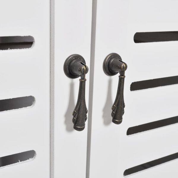 vidaXL vannitoakapp Albuquerque, puidust, valge 46 x 24 x 117,5 cm