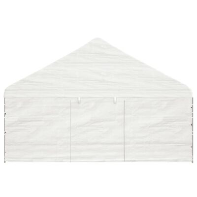 vidaXL katusega varjualune, valge, 5,88 x 2,23 x 3,75 m, polüetüleen