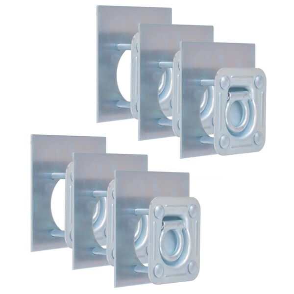 vidaXL j&auml;relk&auml;ru sidumisr&otilde;ngad 6 tk, tsingitud teras, 2000 kg