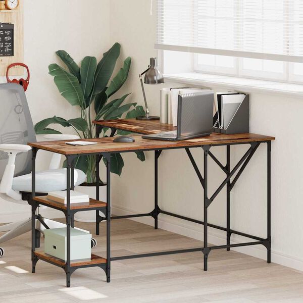 vidaXL Laud Vana puit 139 x 139 x 75 cm Tehispuit