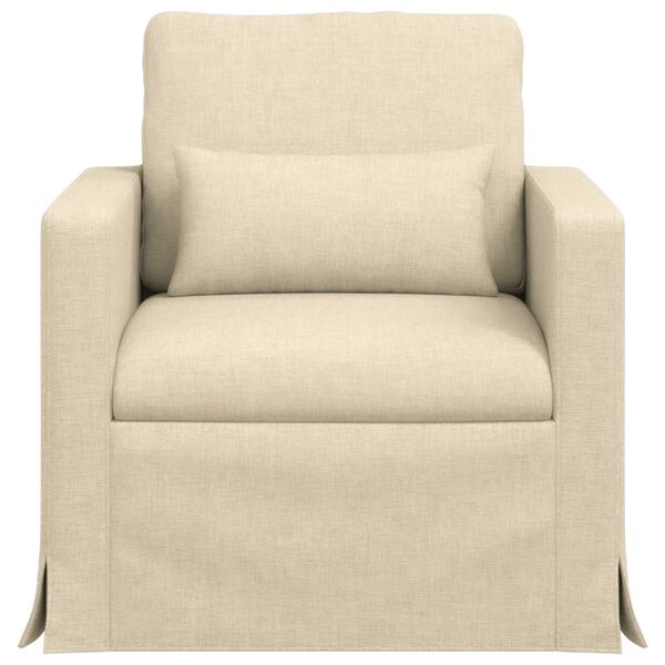 vidaXL Diivan 60cm cream Metall