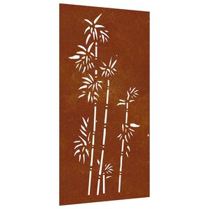 vidaXL aia seinakaunistus, 105x55 cm, Corteni teras, bambuse disain