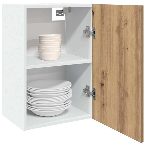 vidaXL rippuv kapp "Lyon", k&auml;sit&ouml;&ouml;na valminud tamm, 40 x 31 x 60 cm, t&ouml;&ouml;deldud puit