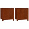 vidaXL jalgadega taimekastid, 2 tk, rooste, 40x40x40 cm, Corten teras