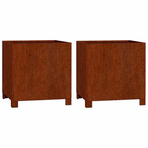 vidaXL jalgadega taimekastid, 2 tk, rooste, 40x40x40 cm, Corten teras