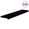 vidaXL trepiastmed 20 tk, pruunmust, 110x25x2 cm, tammepuit