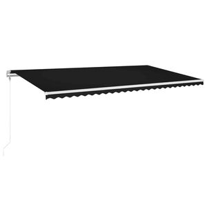vidaXL automaatne varikatus LED, tuuleandur 600x300 cm, antratsiit