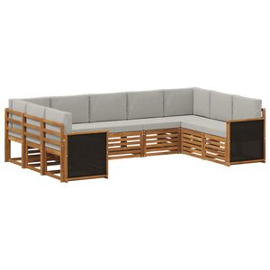 vidaXL Nurgadiivanikomplekt padjaga 7 pcs Naturaalne ja helehall