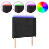 vidaXL LED-voodipeats, must, 83x16x118/128 cm, samet