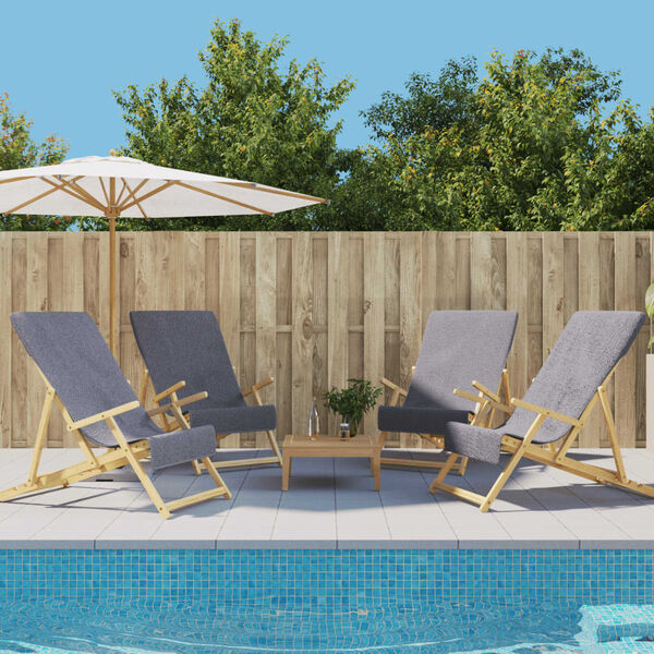 vidaXL rannar&auml;tikud 4 tk, antratsiithall, 60 x 135 cm, kangas, 400 GSM