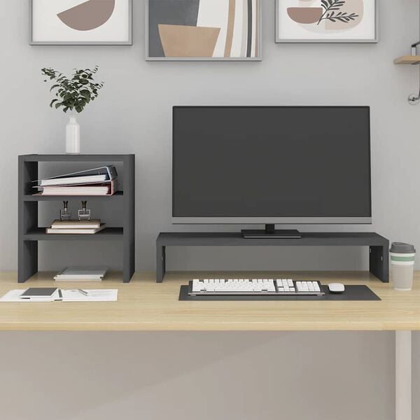 vidaXL monitorialus, hall, 81 x 20 x 30 cm, m&auml;nnipuit