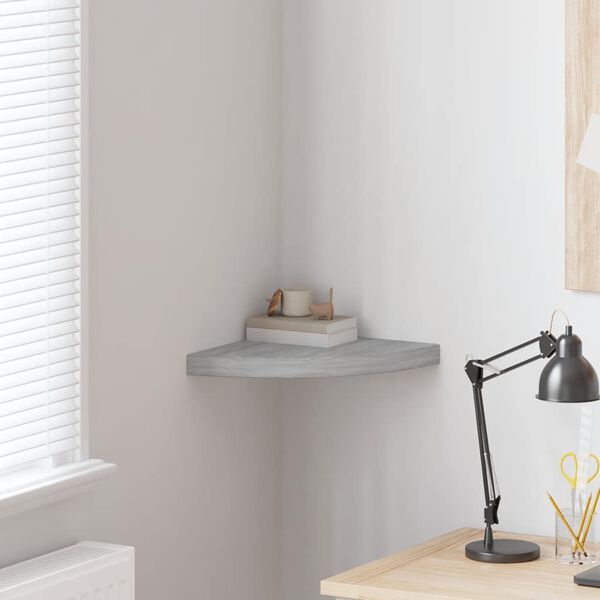 vidaXL nurgariiul, betoonhall, 35 x 35 x 3,8 cm MDF