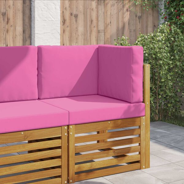 vidaXL V&auml;lim&ouml;&ouml;blitugi patja 3 pcs Roosa Pol&uuml;ester