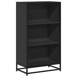 vidaXL raamatukapp Must 60x35x107,5 cm Engineered Wood