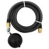 vidaXL imivoolik messingust &uuml;hendustega, must 1,1" 20 m PVC