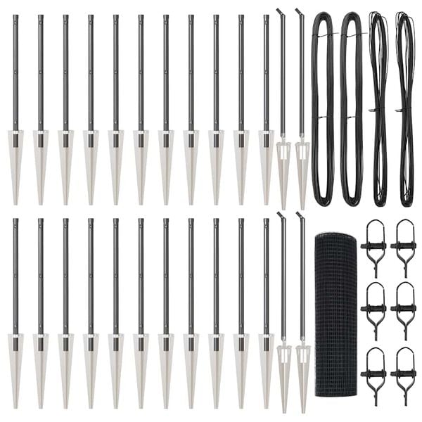 vidaXL Aiapost Hall 50 x 0,4 m (12 x 12 mm silma) Terased ja PVC