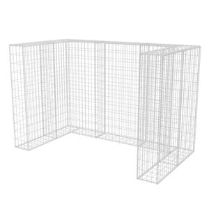 vidaXL gabioonist 2 ratastega pr&uuml;gikasti &uuml;mbris, teras, 180x100x120 cm
