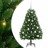 vidaXL Kunstlik kokkupandav j&otilde;ulupuu Roheline 120 cm PVC ja teras