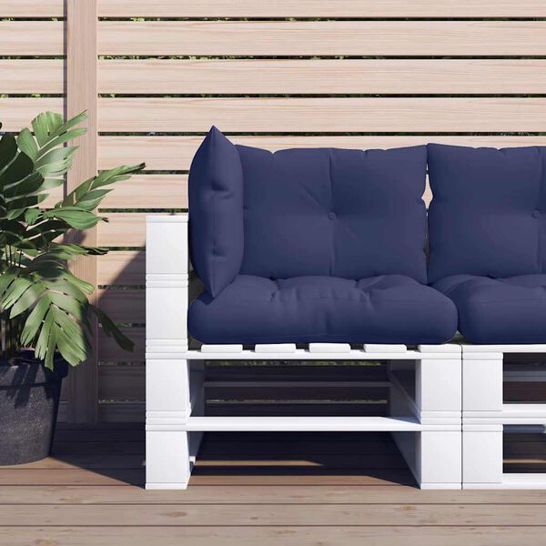 vidaXL euroaluse istmepadjad 3 tk, tumesinine, oxford kangas