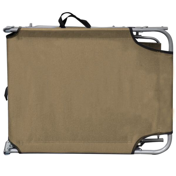 vidaXL kokkupandav p&auml;evitustool varikatusega, pruunikashall alumiinium