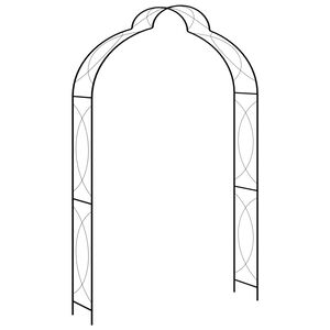 vidaXL aiakaar, must, 150 x 34 x 240 cm, raud