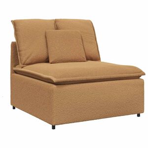 vidaXL mooduldiivani keskmoodul patjadega, beež, 100 cm
