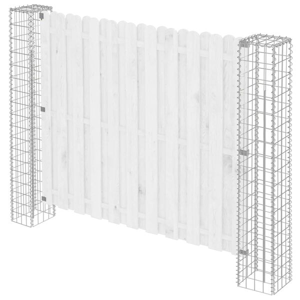 vidaXL Aiapost 2 pcs H&otilde;bedane 20 x 20 x 190 cm Metall