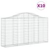 vidaXL kaarekujulised gabioonkorvid 10 tk, 200x30x100/120 cm, raud