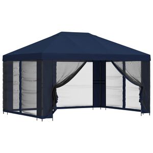vidaXL Aia telk k&uuml;lgseintega 4 &times; 3 m Sinine Pol&uuml;ester ja teras 190 gsm