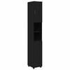 vidaXL Vannitoa kapp uksega Must 30 x 35 x 192 cm Tehispuit & Metall