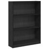 vidaXL Raamatukapp Must tamm 80 x 24 x 109 cm Tehispuit