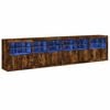 vidaXL puhvetkapp LED-tuledega, suitsutatud tamm, 283 x 37 x 67 cm