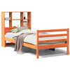 vidaXL riiuliga voodi ilma madratsita, vahapruun, 75x190 cm, puit