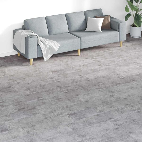 vidaXL P&otilde;randaplaadid 18 pcs Tsemendi pruun 5,26 m&sup2; PVC