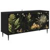 vidaXL Telerikapp RHENEN 102 x 33 x 51 cm Must tamm Tehispuit