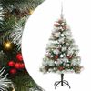 vidaXL Tehisj&otilde;ulupuu Roheline ja valge 150 cm PVC, metall ja plastik