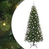 vidaXL Tehisj&otilde;ulupuu koos 300 LED-iga Roheline 210 cm PE ja PVC