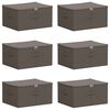 vidaXL Salvestuskarp 6 pcs Hall 43 x 34 x 23 cm Mittekootud kangas