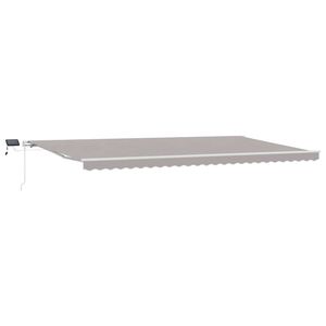 vidaXL Kokkuvolditav varikatus Helehall 600 &times; 300 cm