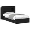 vidaXL Voodiraam ladustamisega sahtliga Must 75 x 190 cm Tehispuit