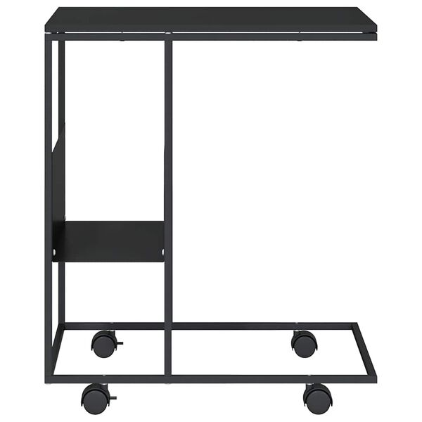 vidaXL lisalaud ratastega, must, 55 x 36 x 63,5 cm, tehispuit