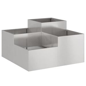 vidaXL Aia istutuspot H&otilde;bedane 80 x 80 x 48 cm Roostevaba teras