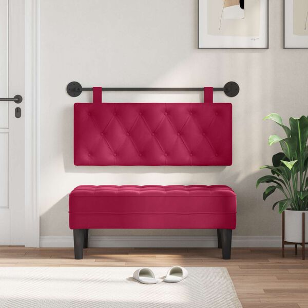 vidaXL Rippuv Peatoe Veinpunane 110 x 55 x 7 cm Samet